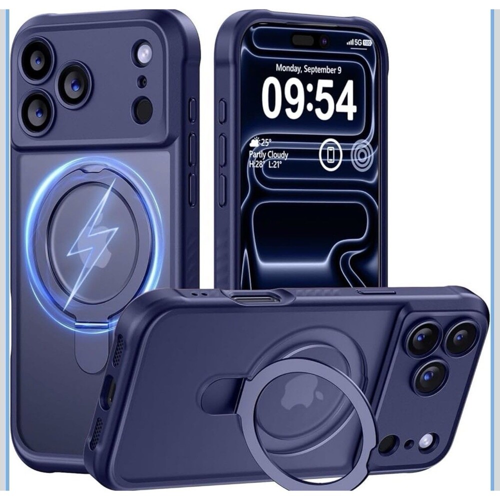 MOCCA iPhone 17 Pro Case, with 360° MagSafe Stand Military Drop Protection
